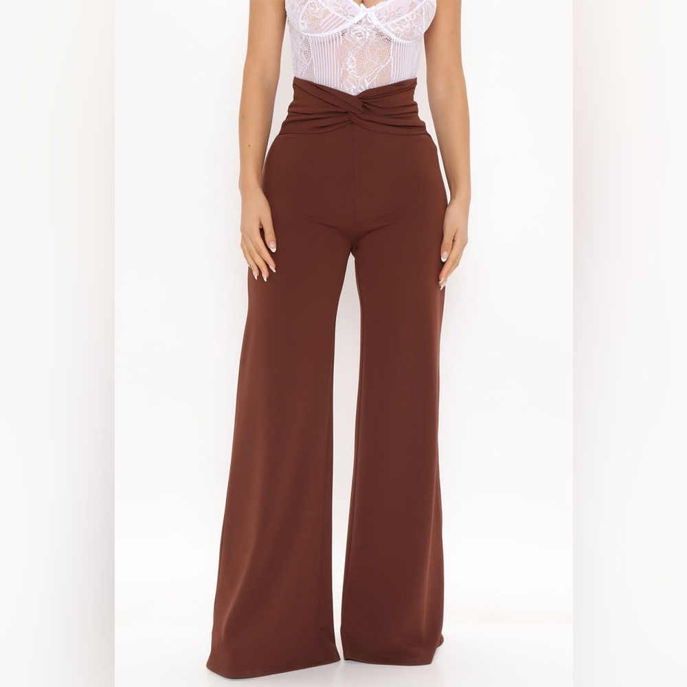 NEW Meet And Greet Wide Leg Pant 33 - Chocolate 2X